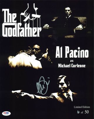 Al Pacino The Godfather Signed 11x14 Limited Edition Collage Photo Psa/dna Itp