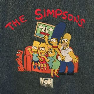 Vintage The Simpsons - 1990s Fox Tv Promo Jean Jacket - Unworn