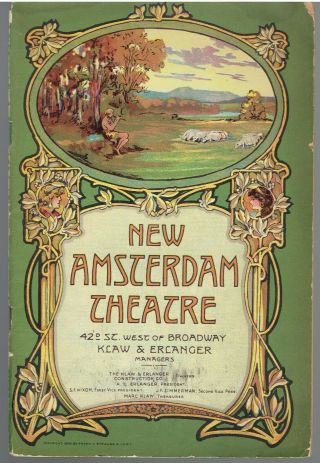 Amsterdam Theatre Program - Colonel Newcome - April 30,  1917 - Herbert Tree