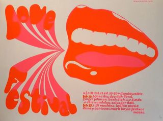 Love Festival Official Limited Print - Ufo Club 1967 By Michael English Hapshash