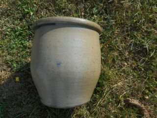 19th C.  Western Pa Stoneware Cream Pot with Advertisement for Tea Dealer 3