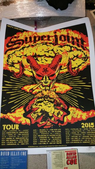 Superjoint Ritual 2015 Lithograph Signed Poster Phil Anselmo Pantera Lim.  250