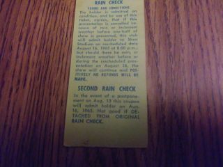 The Beatles 1965 Shea Stadium ticket stub in preserved ex 6