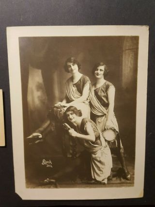 Vintage Vaudeville 6 X 8 Publicity Photo Of The Three Grey Sisters - 1920s