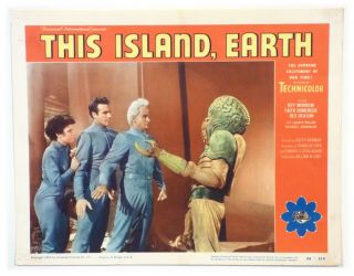1955 Universal Sci - Fi “this Island Earth” Lobby Card 2 Metaluna Vf -