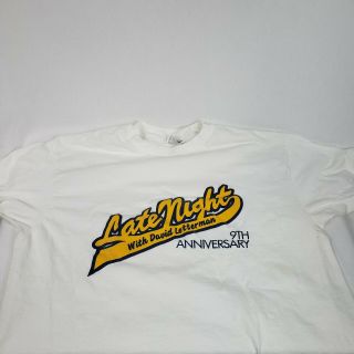Rare True Vintage 1980s Late Night With David Letterman 9th Anniversary T Shirt