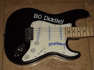 Rare Bo Diddley Signed Guitar Jsa Autographed