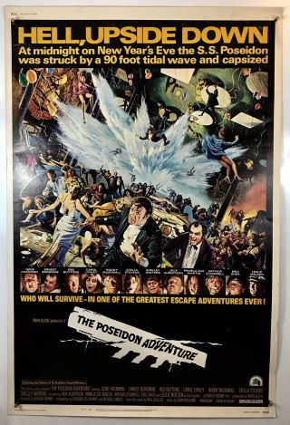 Poseidon Adventure Movie Poster (fine) 40x60 1972 Gene Hackman Ship Disaster 01
