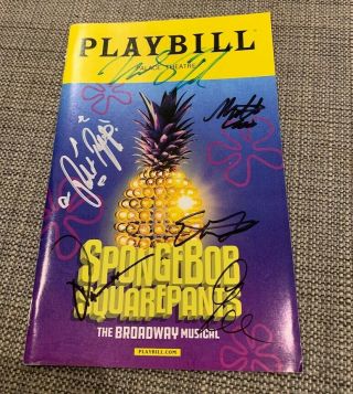 Signed Spongebob Squarepants The Musical Broadway Playbill