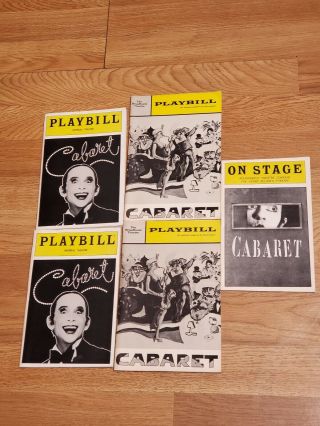 Cabaret 4 Playbills,  1 On Stage,  3 Program Souvenirs