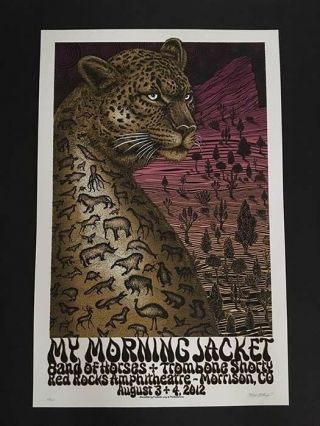My Morning Jacket Red Rocks 2012 Mega Rare Concert Poster Emek S/n Night 1
