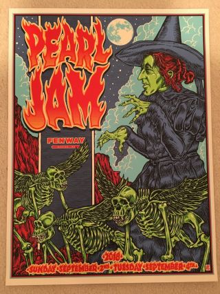 Pearl Jam 2018 Boston Fenway Park Dan Mumford 2018 PJ Tour 3 Posters 2