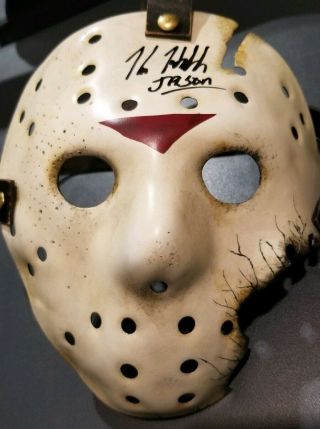 Kane Hodder Signed Custom Screen Accurate Hero Jason Mask Friday The 13th Part 7