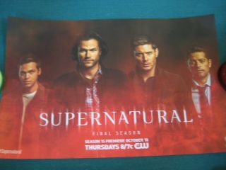 San Diego Comic Con Supernatural Final Season Poster Wb Supernatural Cw
