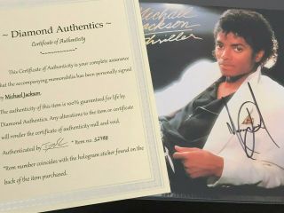 Michael Jackson Autographed 8x10 Photo,  Signed Authentic,  King Of Pop,