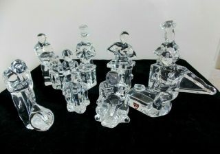 Olle Alberius Complete Set Of Glass Craftsman Figures Orrefors Signed Labels