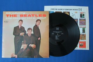 Beatles ULTRA RARE 1964 US VJ INTRODUCING THE BEATLES MONO LP ALL BLACK BRACKETS 3