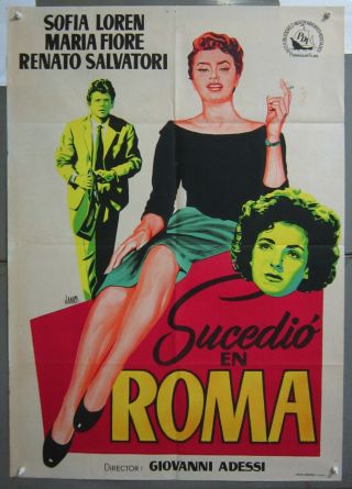 Zp92d Sophia Loren La Domenica Della Buona Gente Orig 1sh Spanish Poster Litho