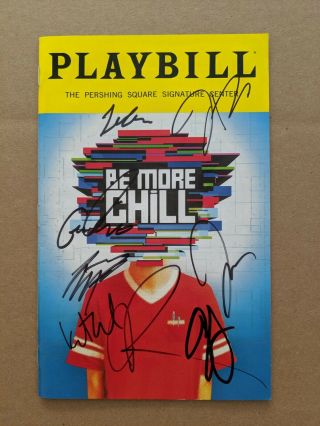 Be More Chill Signed Playbill Off - Bway Will Roland George Salazar Stephanie Hsu