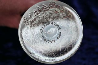 Lalique Year 2000 / Millennium Champagne Glasses,  Signed And Boxed