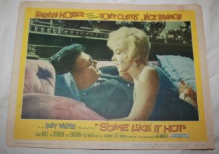 Marilyn Monroe Lobby Card Some Like It Hot Billy Wilder 1959