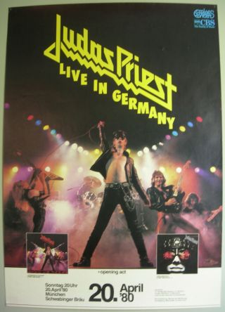 Judas Priest Concert Tour Poster 1980 Unleashed In The East Killing Machine