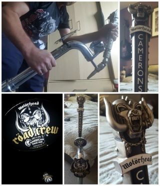 Motorhead Road Beer Led Lens Bar Font & Tap Handle Etc.  Trooper Beer Xmas Gift