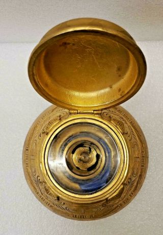 Tiffany Studios Inkwell with glass insert American Indian Pattern 4