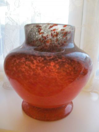 Monart Glass Vase Large Early With Label