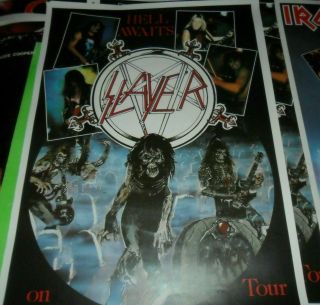 Promo Vintage Poster Concert Tour Hell Awaits Slayer Live 80s (1985) Kerry King