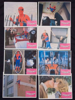 Spider - Man 1977 Lobby Card Set Cbs - Tv Series Marvel Stan Lee