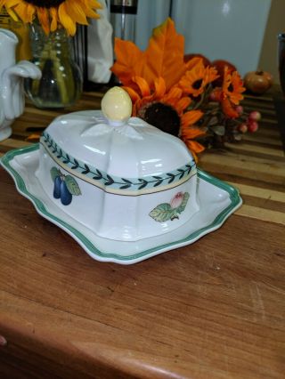 VILLEROY & BOCH FRENCH GARDEN FLEURENCE,  BUTTER DISH,  GERMANY1748, 2