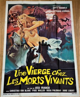 A Virgin Among The Living Dead - Jess Franco / 1973 French Poster 39x55