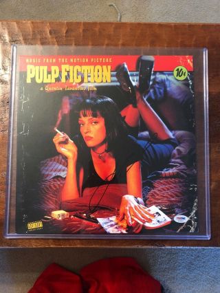 John Travolta Signed Pulp Fiction Vinyl Lp Album Psa Dna 5
