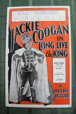 Long Live The King (usa,  1923) Us Window Card