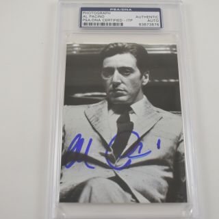 Al Pacino Signed 3x5 Photo Auto Psa/dna Autograph Godfather