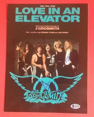 Aerosmith Complete X5 Signed Sheet Music Bas Psa Jsa Steven Tyler Joe Perry