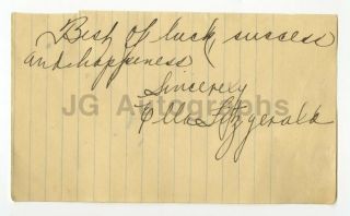 Ella Fitzgerald - Iconic Jazz Singer,  " First Lady Of Song " - Authentic Autograph