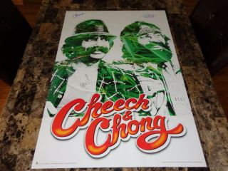 Cheech & Chong Rare Signed 24x36 Poster Tommy & Marin Autographed,  Photo PROOF 4