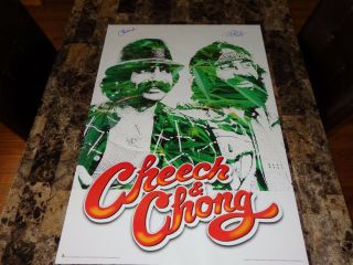 Cheech & Chong Rare Signed 24x36 Poster Tommy & Marin Autographed,  Photo PROOF 7