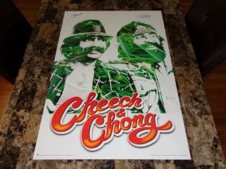 Cheech & Chong Rare Signed 24x36 Poster Tommy & Marin Autographed,  Photo PROOF 8