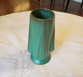 Catalina Pottery Vase,  art deco,  green and brown,  5.  75 
