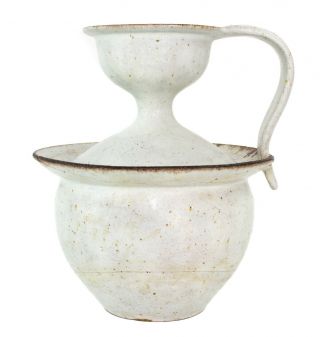 Bruno Gambone Large Italian Studio Pottery Pitcher Jug Vase (read)