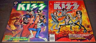Kiss: 1977 & 1978 Comic Books Poster Still Attached