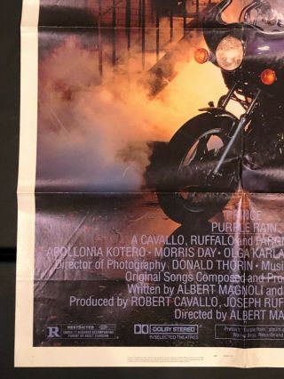PURPLE RAIN One Sheet SS/Folded Movie Poster - 1984 - PRINCE 2