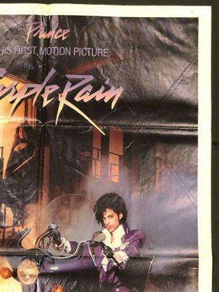 PURPLE RAIN One Sheet SS/Folded Movie Poster - 1984 - PRINCE 5