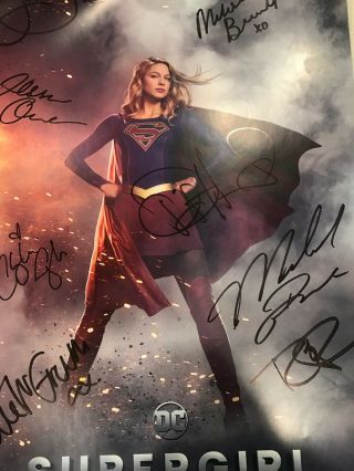 2018 Sdcc Supergirl Signed Poster By Cast Members