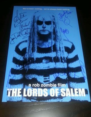 Rob Zombie The Lords Of Salem Signed Cast 12x18 Photo X11 W/proof