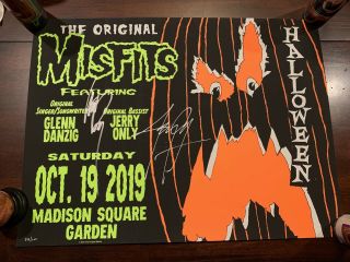 Misfits Nyc Signed Poster Danzig Jerry Only Madison Square Gardens 343/1000