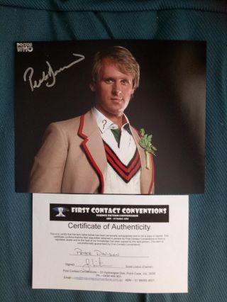 Peter Davison Signed Autograph 10 " X8 " Photo Dr Who Doctor